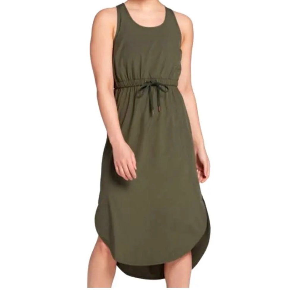 Calia by Carrie Underwood Dark Green Athletic MIDI Dress in size LG
